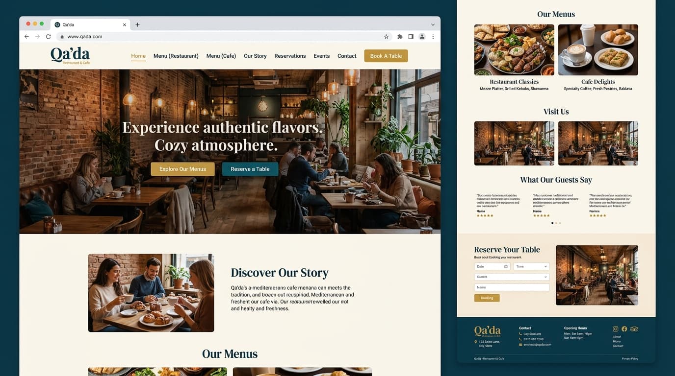 Restaurant & Cafe Website Design