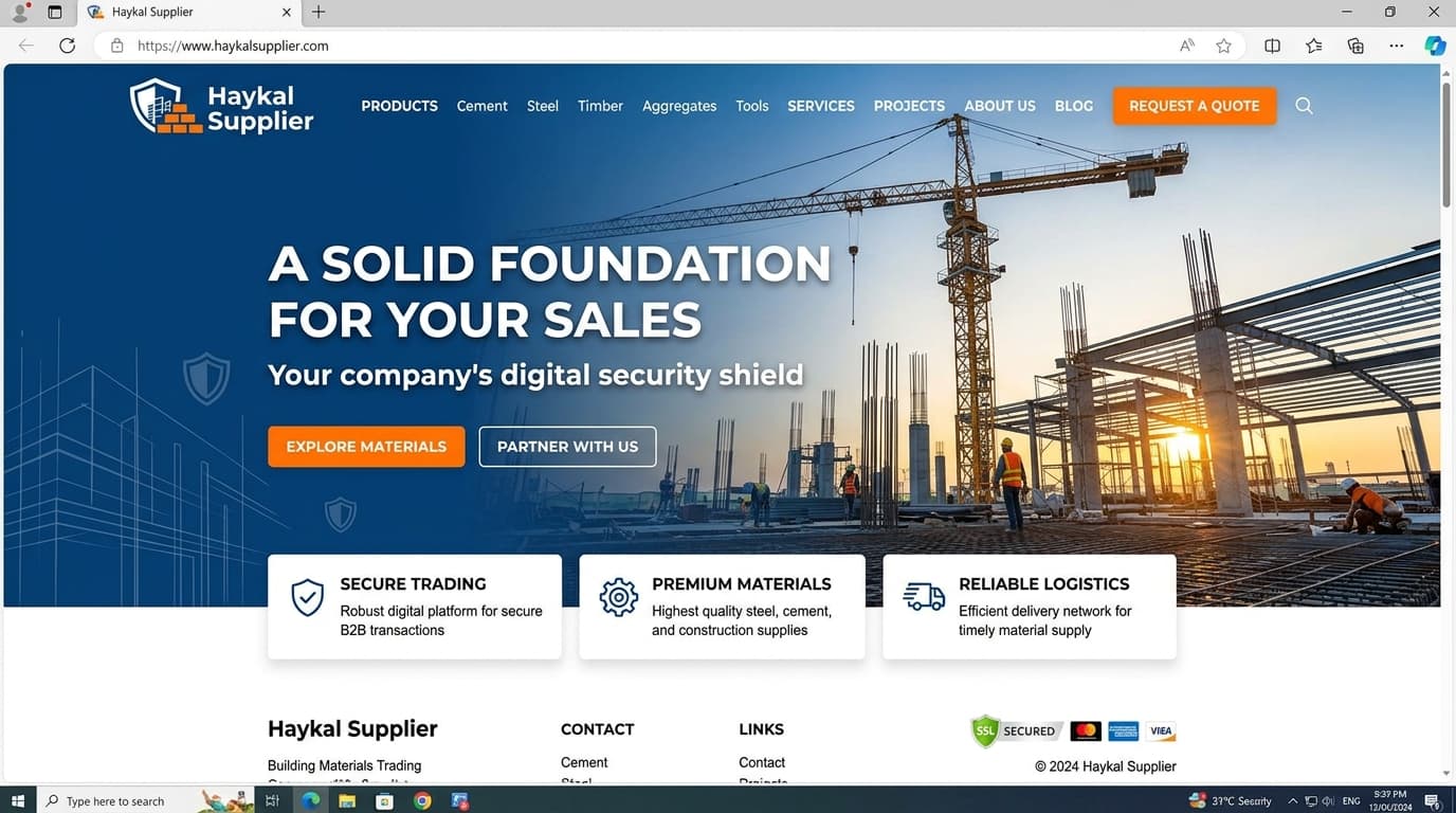 منصة شركة هيكل لمواد البناء والتوريدات