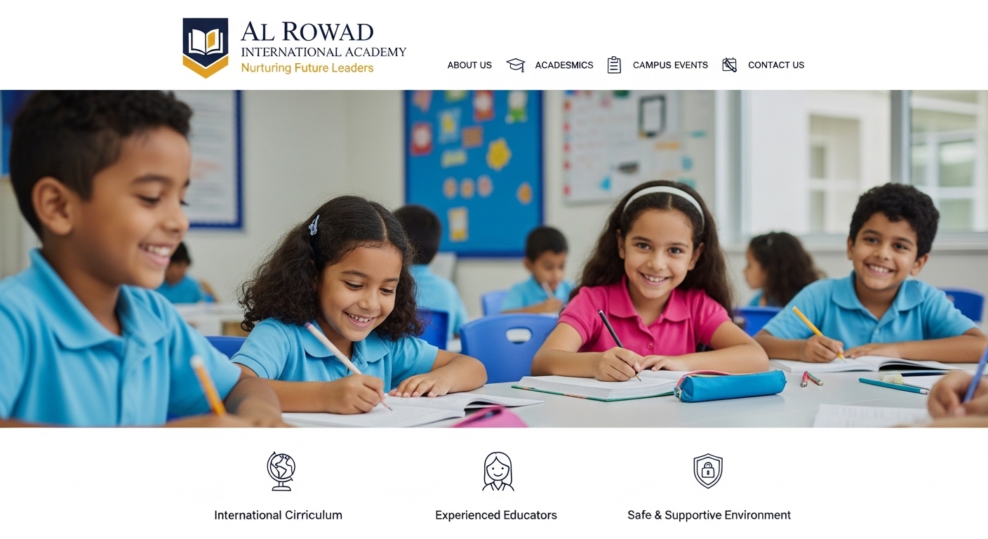 موقع مدرسة الرواد الدولية