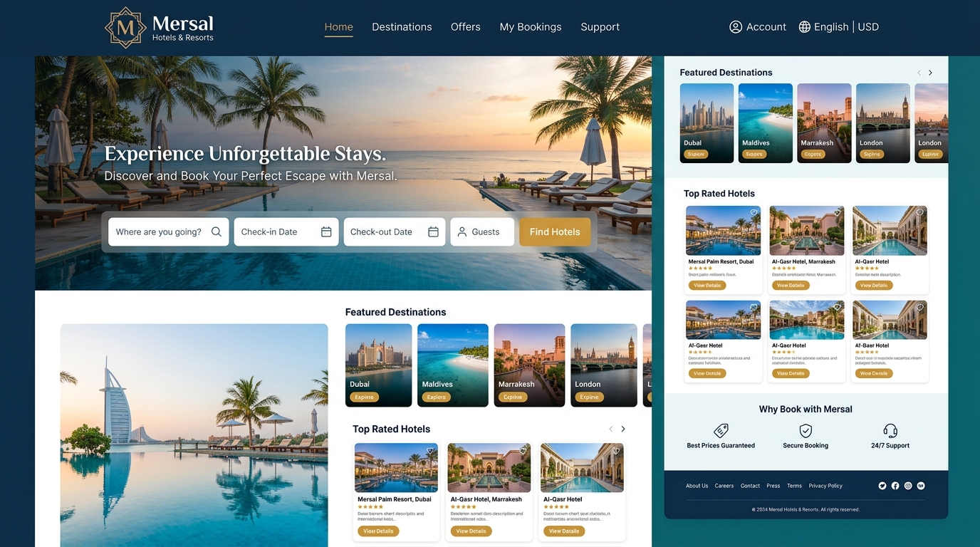Hotel Website Mockup