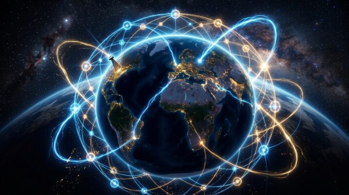 Earth with electrical energy arcs 202607010318