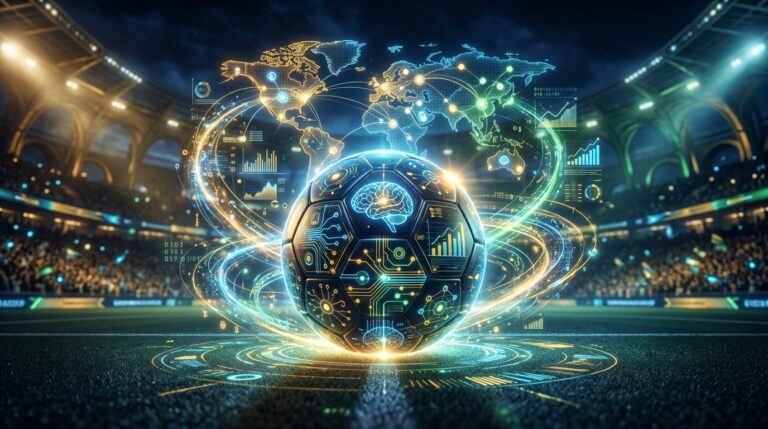 Futuristic soccer ball AI marketing 202607010258