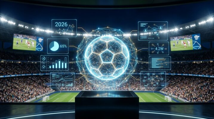 Futuristic stadium with soccer ball 202607010300